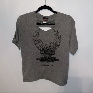 Vintage Y2K Harley Davidson Gray Tee Shirt